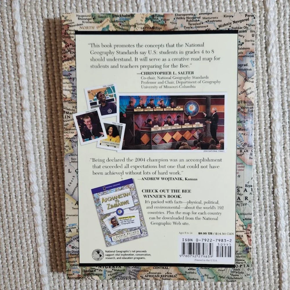 National Geographic Bee Official Study Guide Updated Edition Paperback Book
